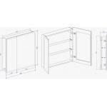 Зеркальный шкаф Континент Elliott LED белый МВК014 Зеркальный шкаф Континент Elliott LED белый МВК014